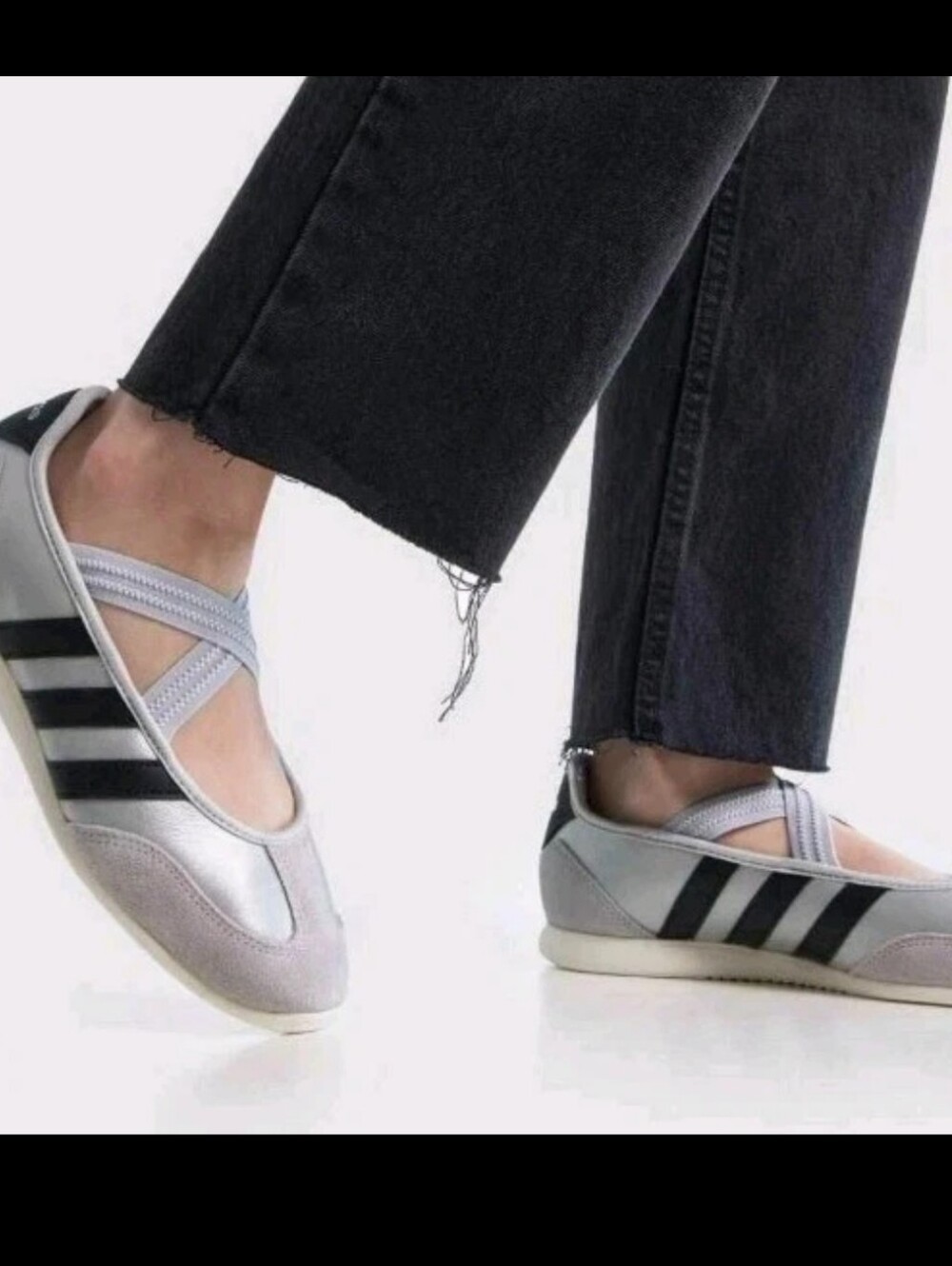 Adidas Barreda Mary Jane Sneaker Siver Metallic Size 9